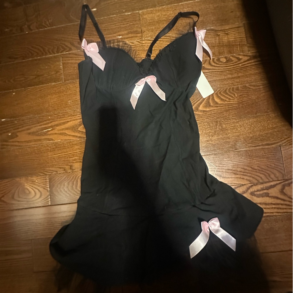 Bow Black and Pink Women's Sleepwear